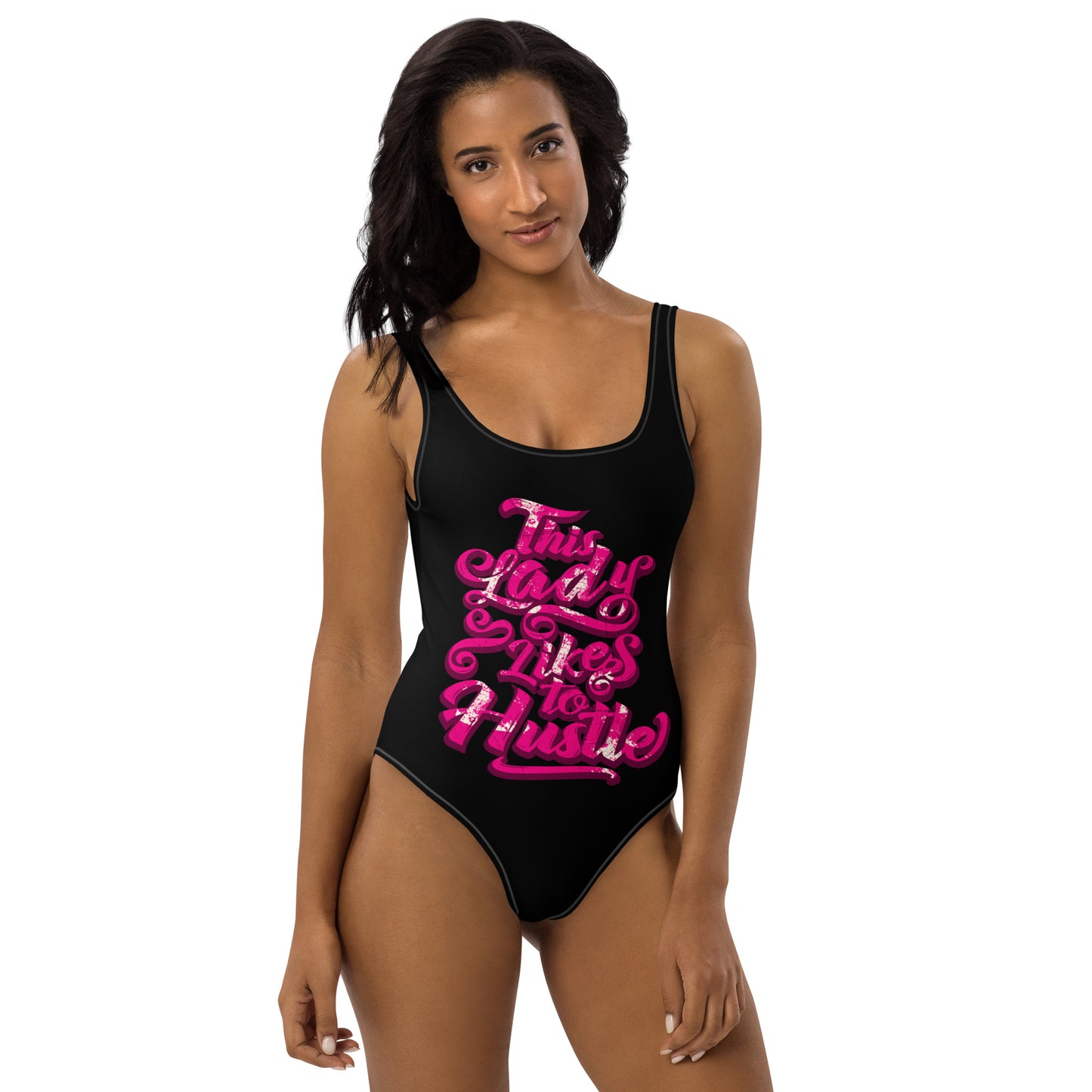 This Lady Like To Hustle One Piece Swimsuit