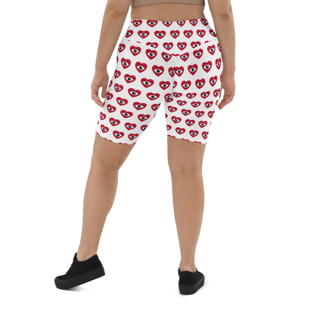 Women Love Eye Biker Shorts