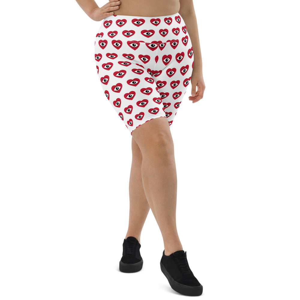 Women Love Eye Biker Shorts