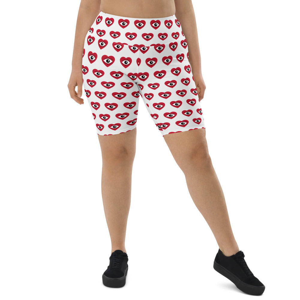 Women Love Eye Biker Shorts