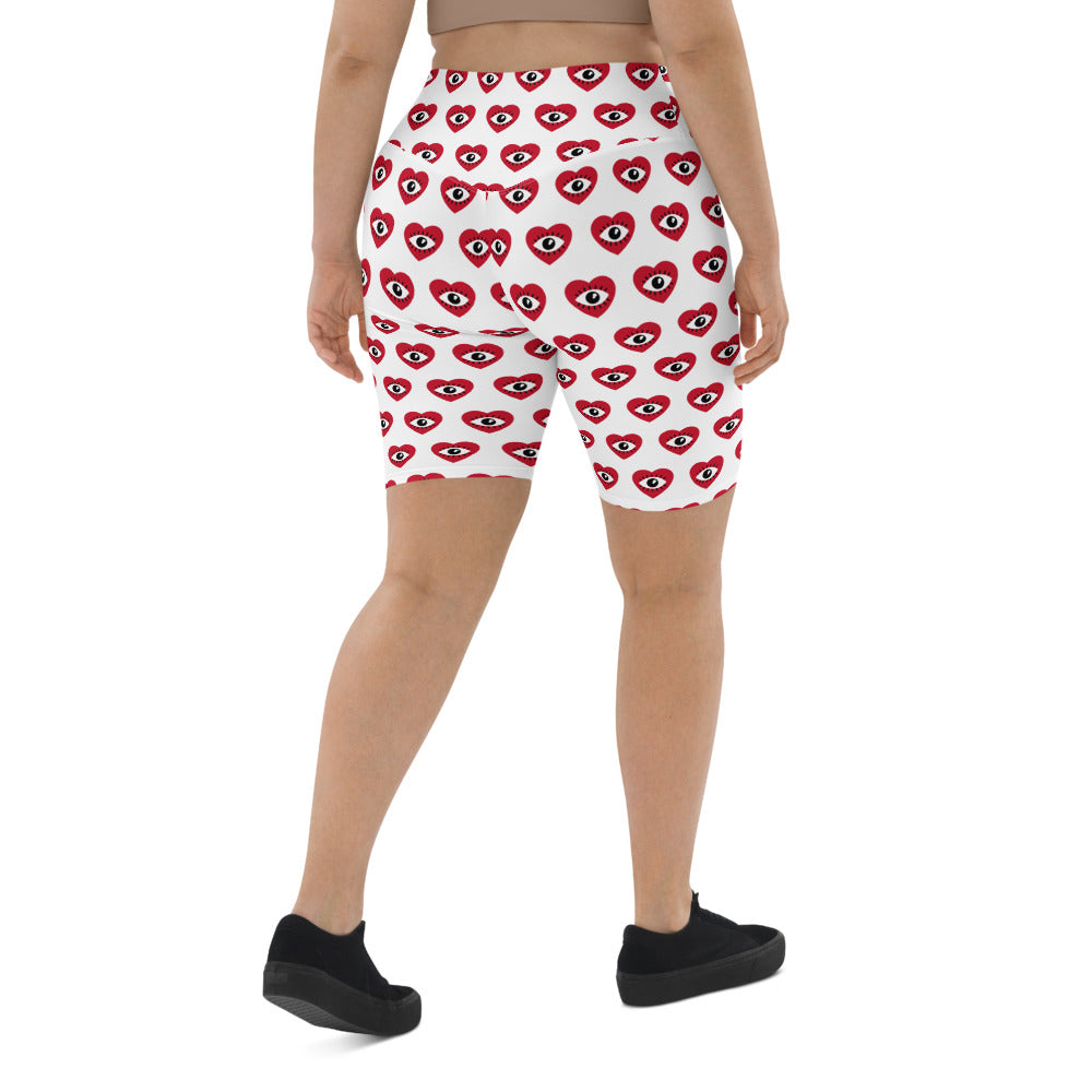 Women Love Eye Biker Shorts