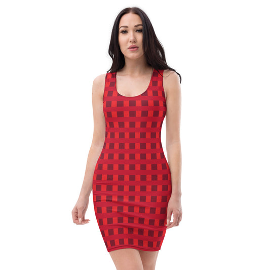 Women Red Block Dress