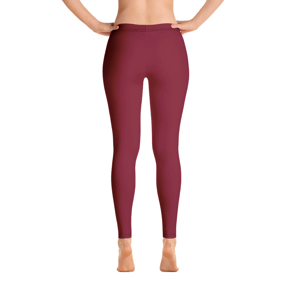 Women Burgundy Leggings