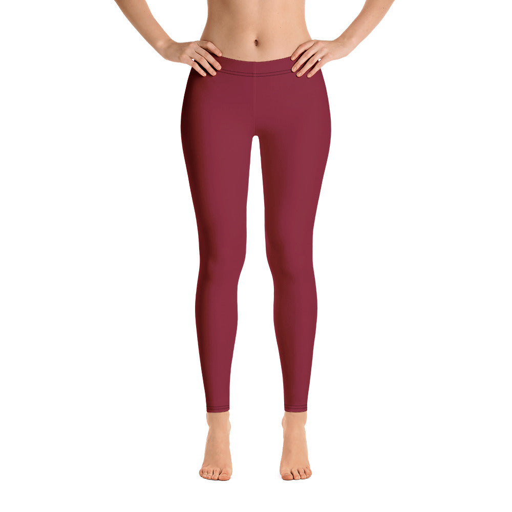 Women Burgundy Leggings