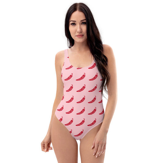 Women Hot Pepper One Piece Swimsuit