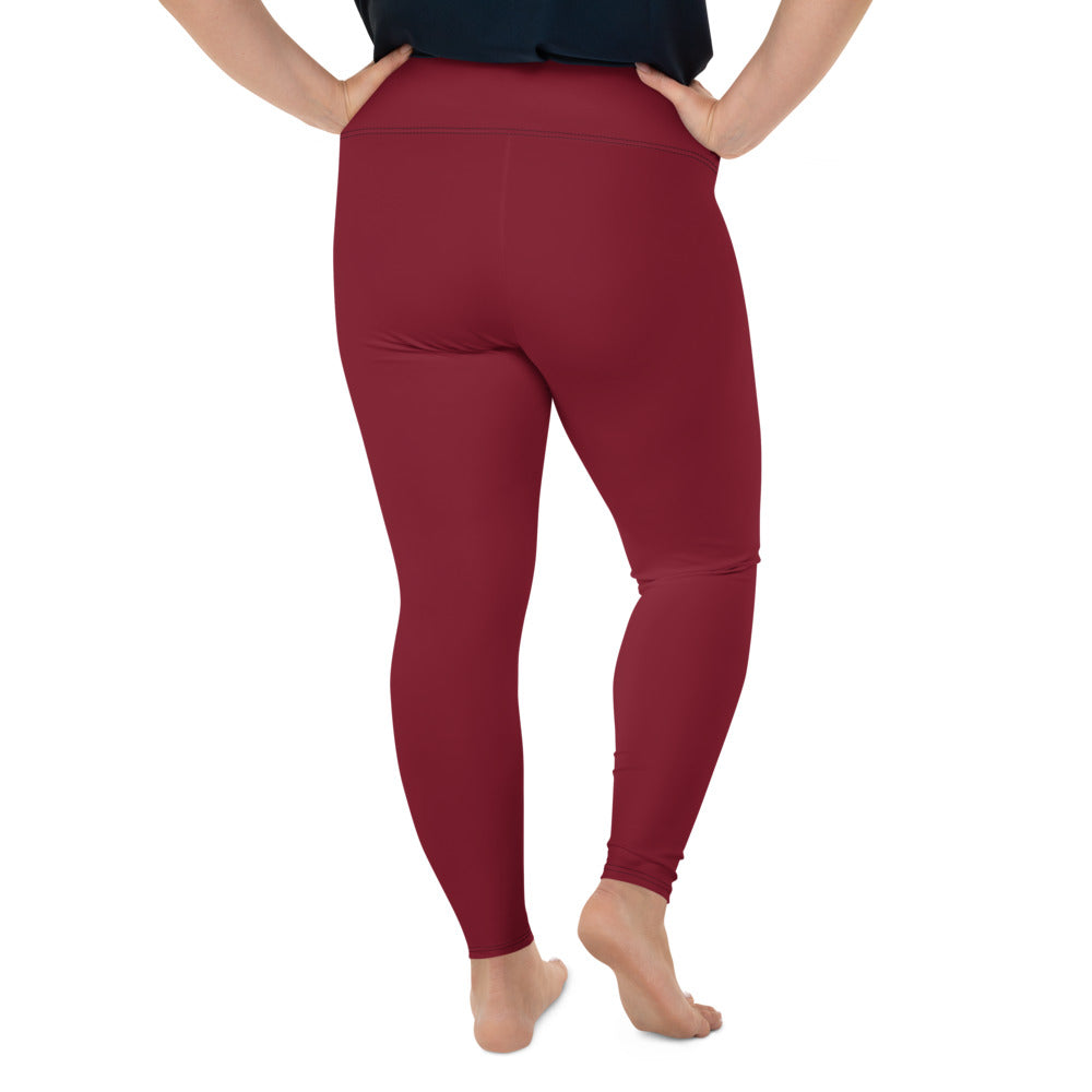 Women Burgundy Plus Size Leggings