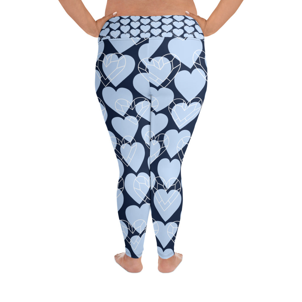 Blue Heart Plus Size Leggings