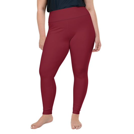 Women Burgundy Plus Size Leggings