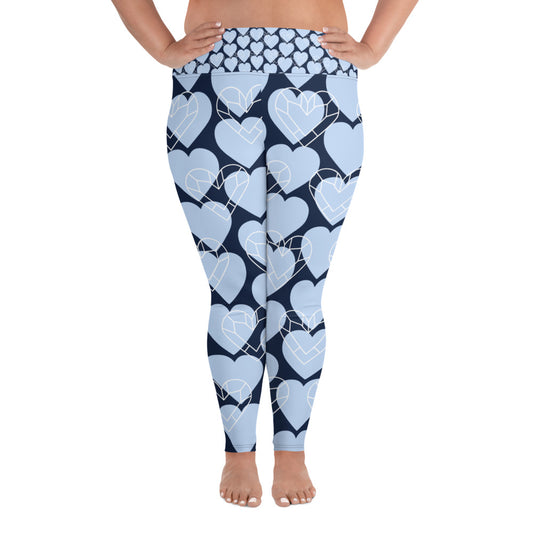 Blue Heart Plus Size Leggings