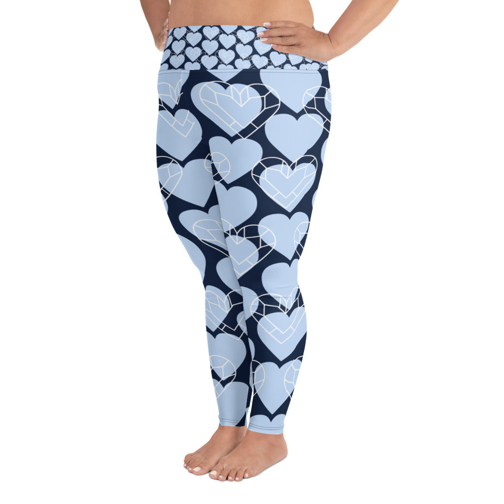 Blue Heart Plus Size Leggings