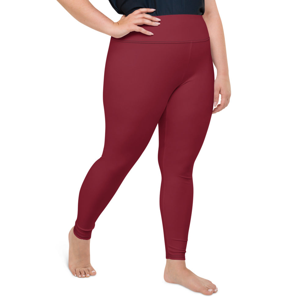 Women Burgundy Plus Size Leggings