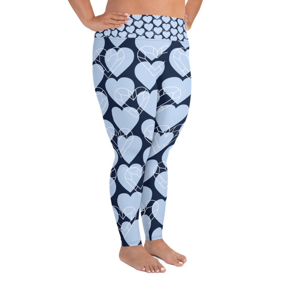 Blue Heart Plus Size Leggings