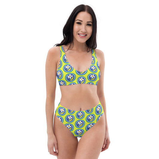 Paris Daisy High Waisted Bikini Set