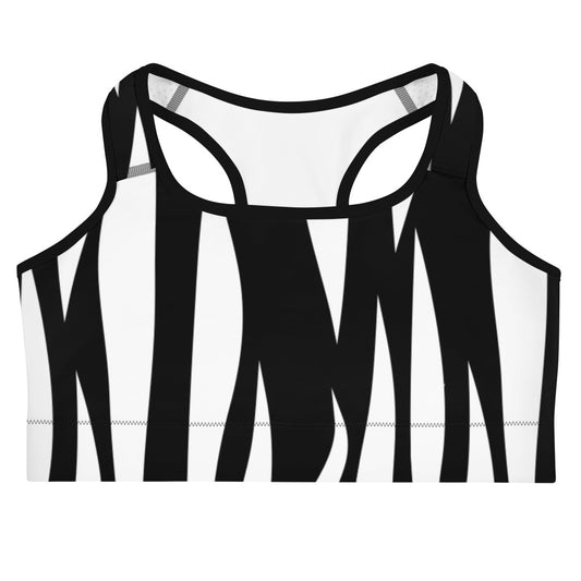 Women Zebra Striped Sports Bra