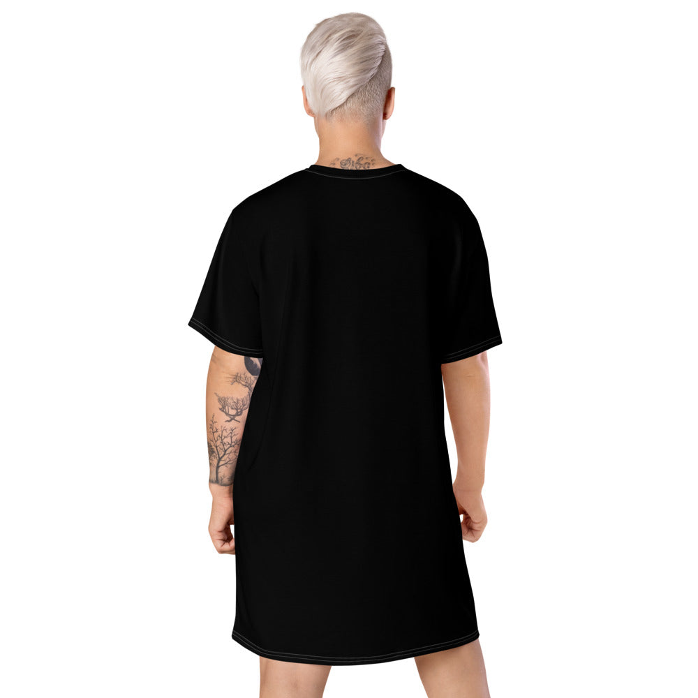 Women Black Money Talk T Shirt Dress