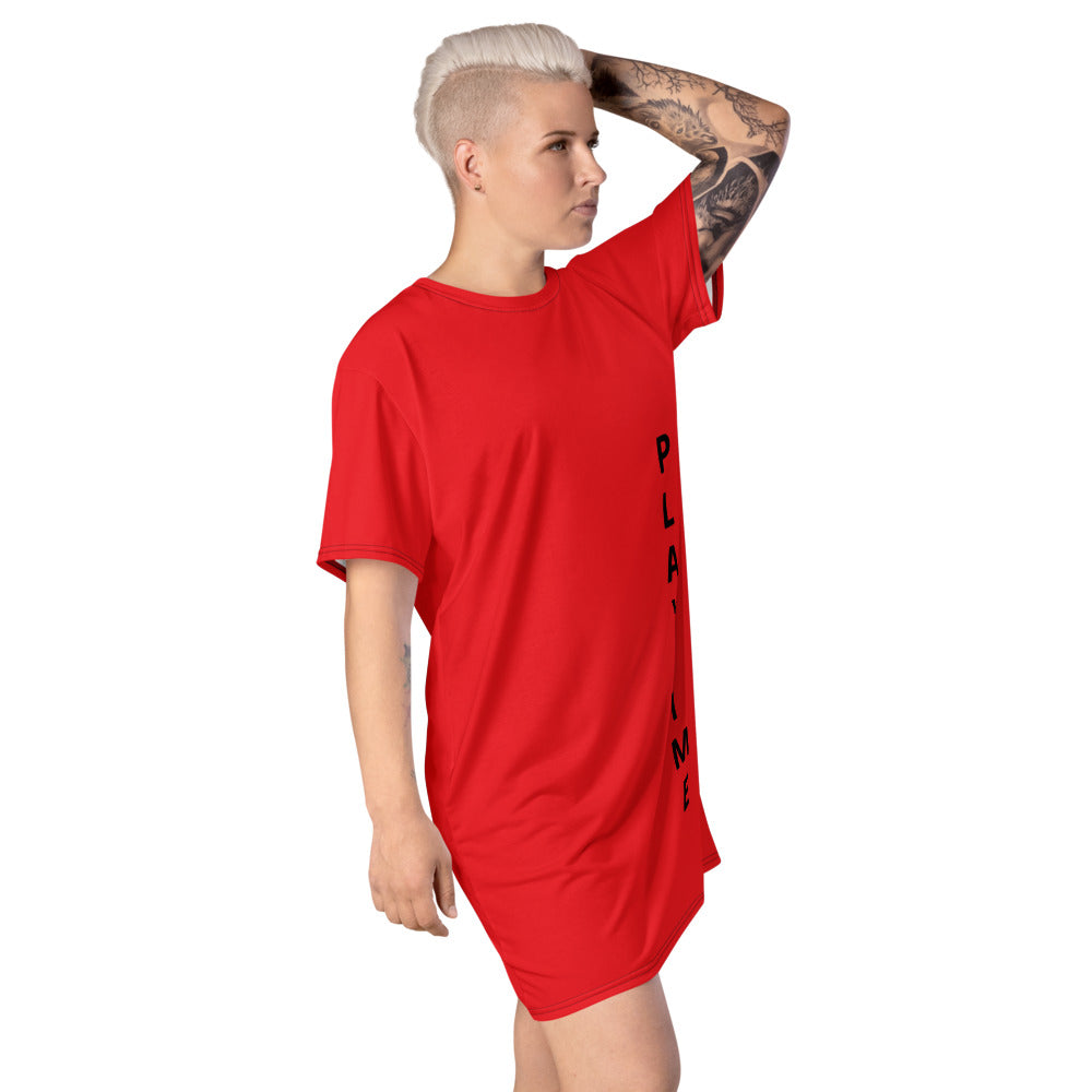 Red Flame Play Time T Shirt Dress