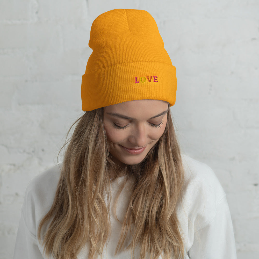 Women Love Cuffed Beanie