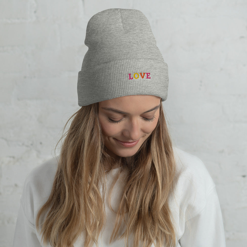 Women Love Cuffed Beanie