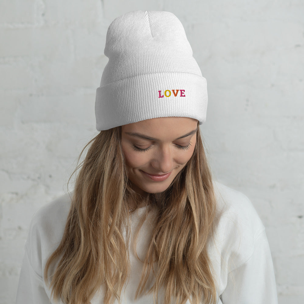 Women Love Cuffed Beanie