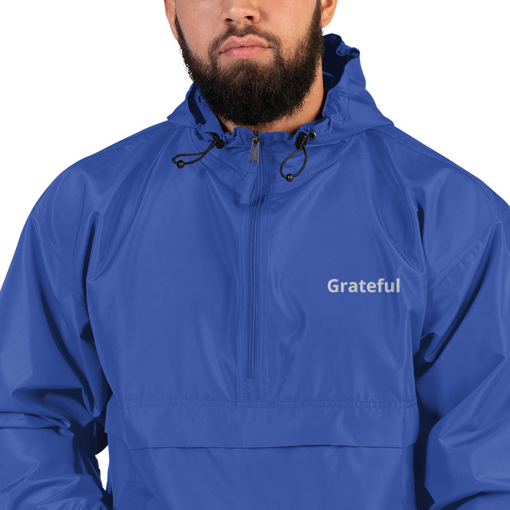 Men Grateful Embroidered Champion Jackets