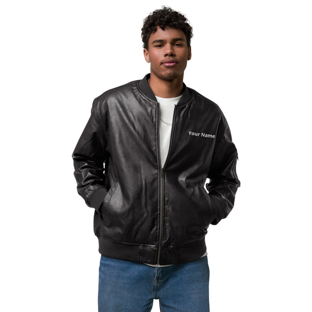 Add Your Name To This Leather Bomber Jacket