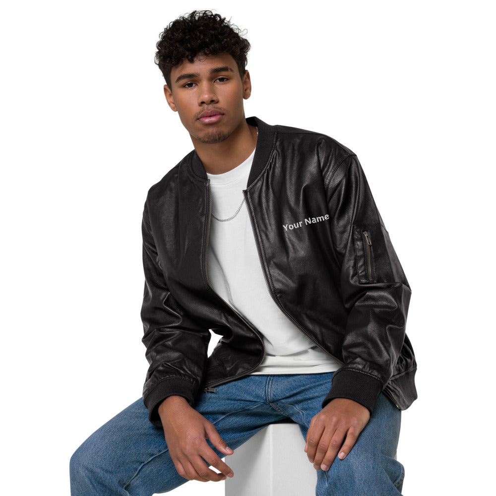 Add Your Name To This Leather Bomber Jacket