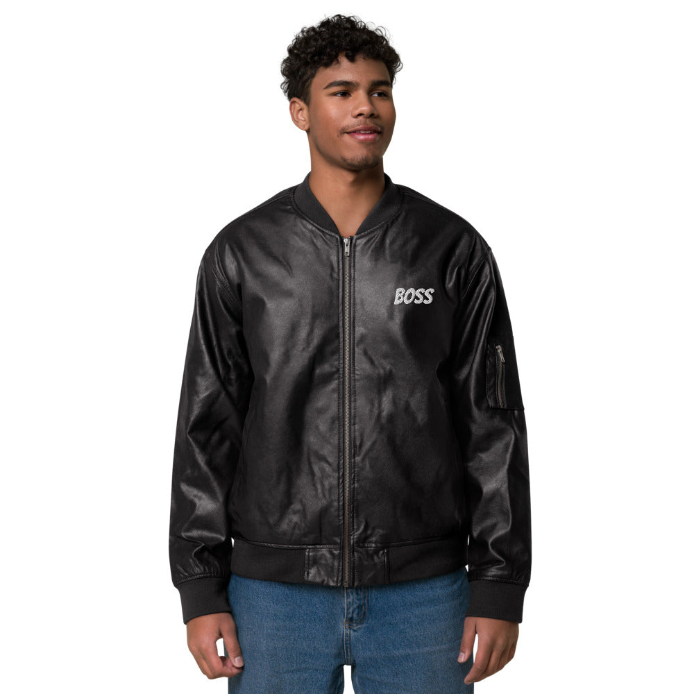 Boss Leather Bomber Jackets