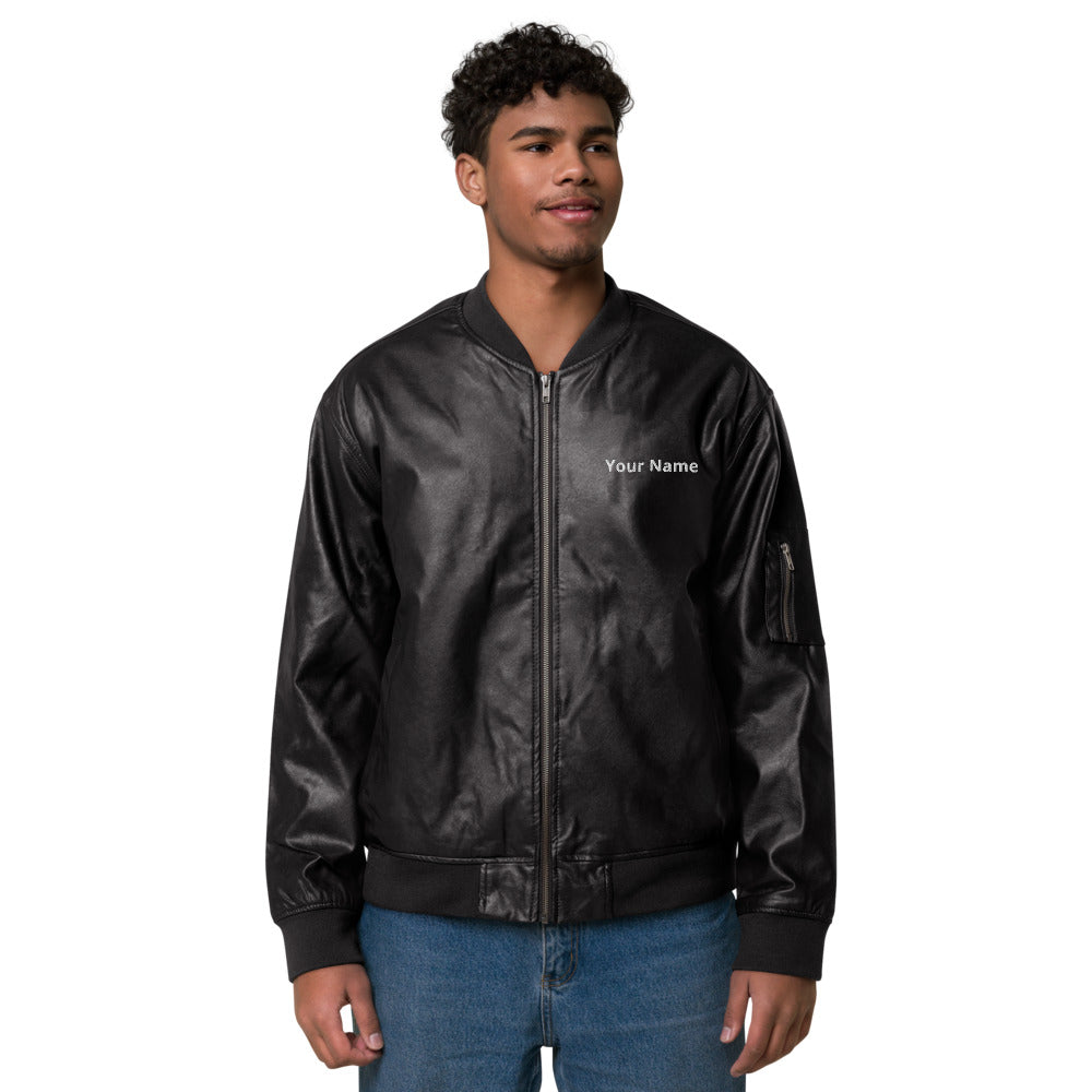 Add Your Name To This Leather Bomber Jacket