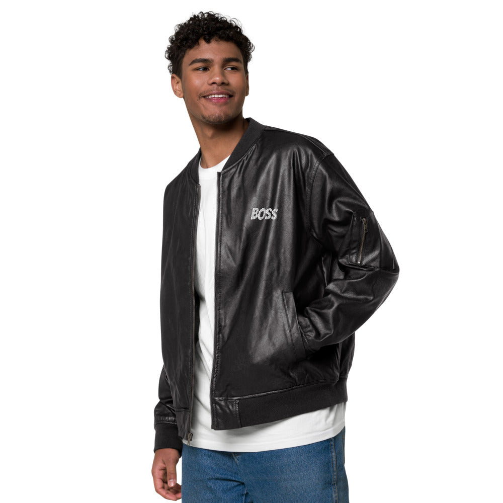 Boss Leather Bomber Jackets