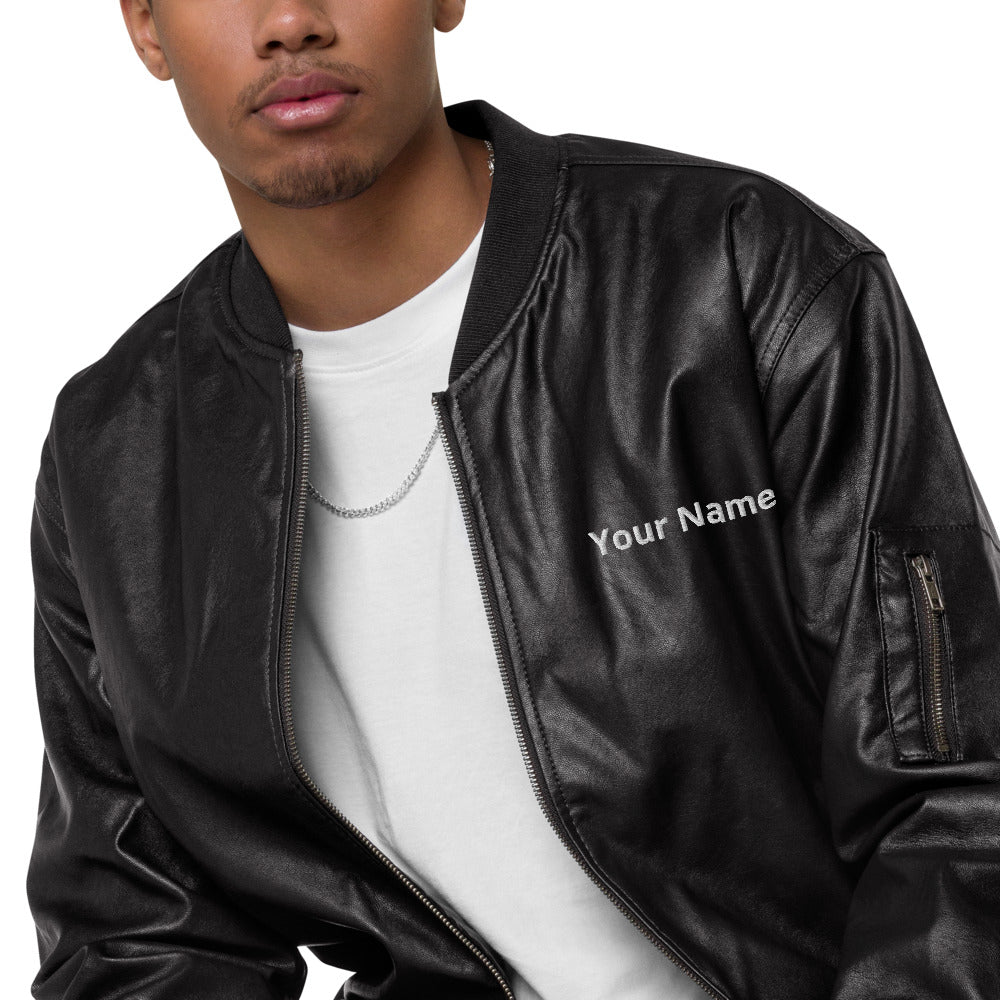 Add Your Name To This Leather Bomber Jacket