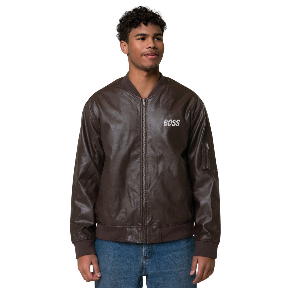 Boss Leather Bomber Jackets