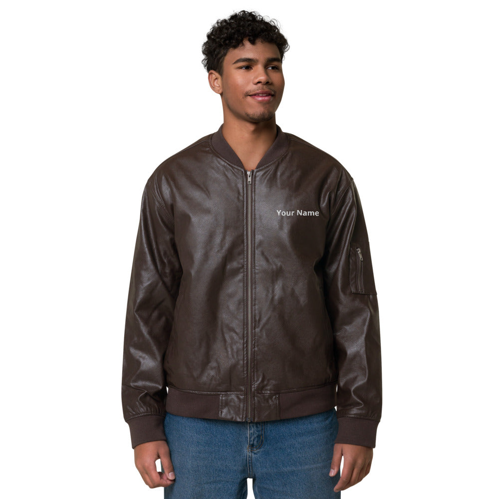 Add Your Name To This Leather Bomber Jacket