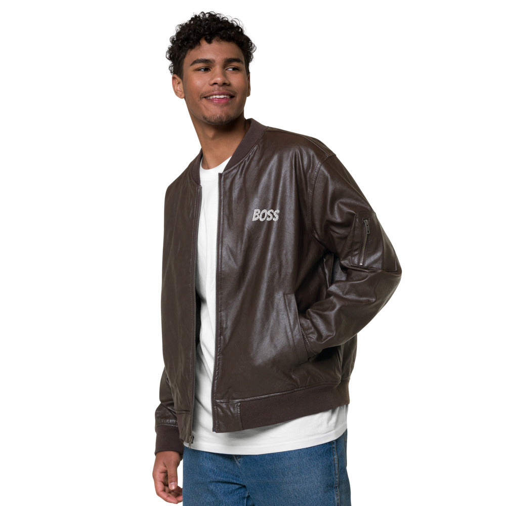 Boss Leather Bomber Jackets