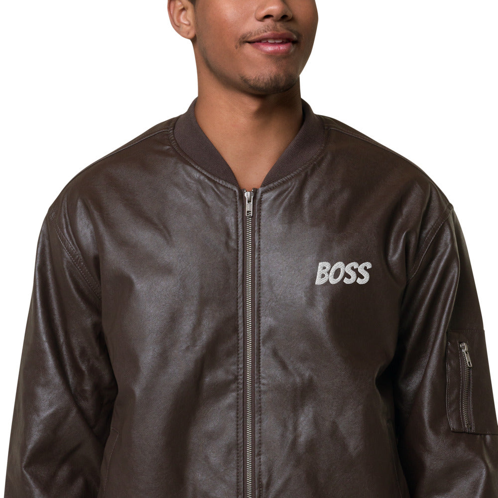 Boss Leather Bomber Jackets