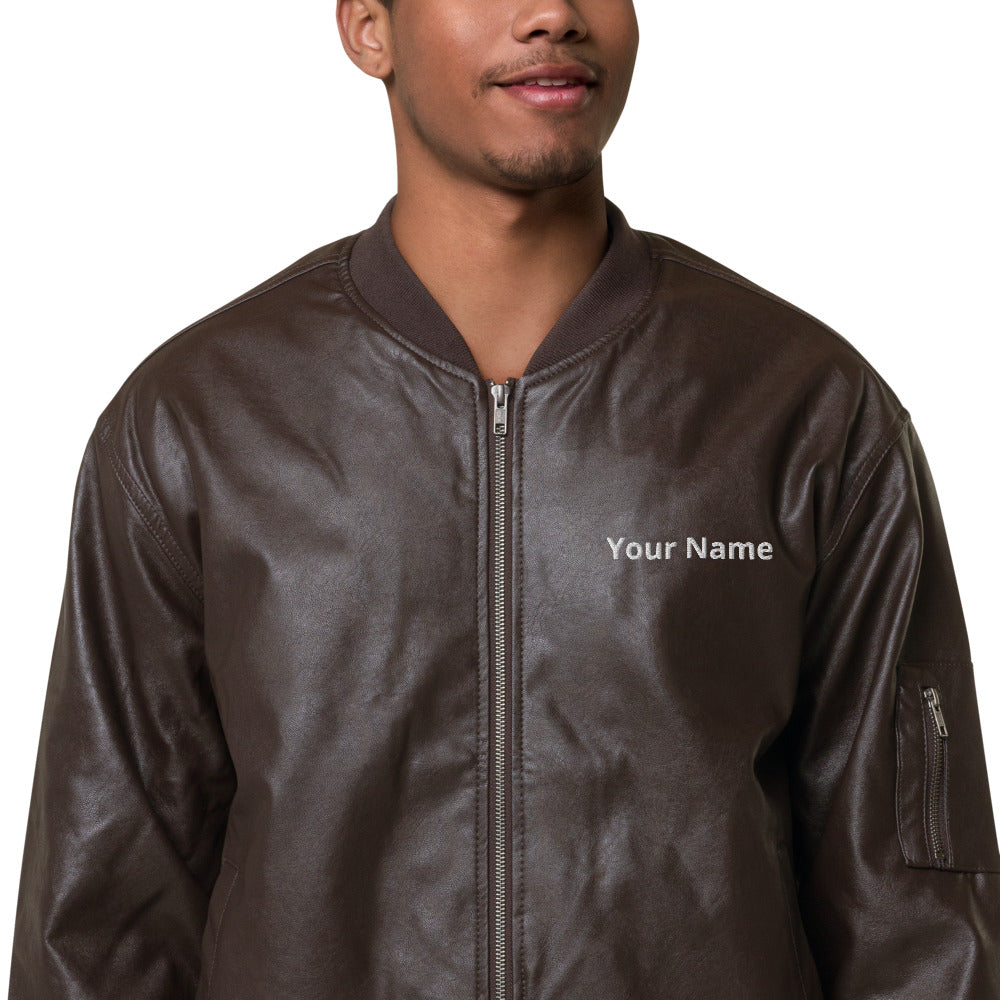 Add Your Name To This Leather Bomber Jacket