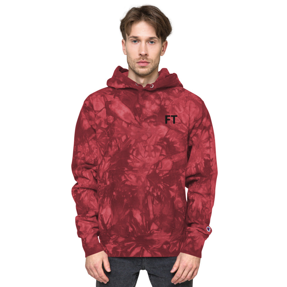 Men Champion Berry Tie-Dye Hoodie