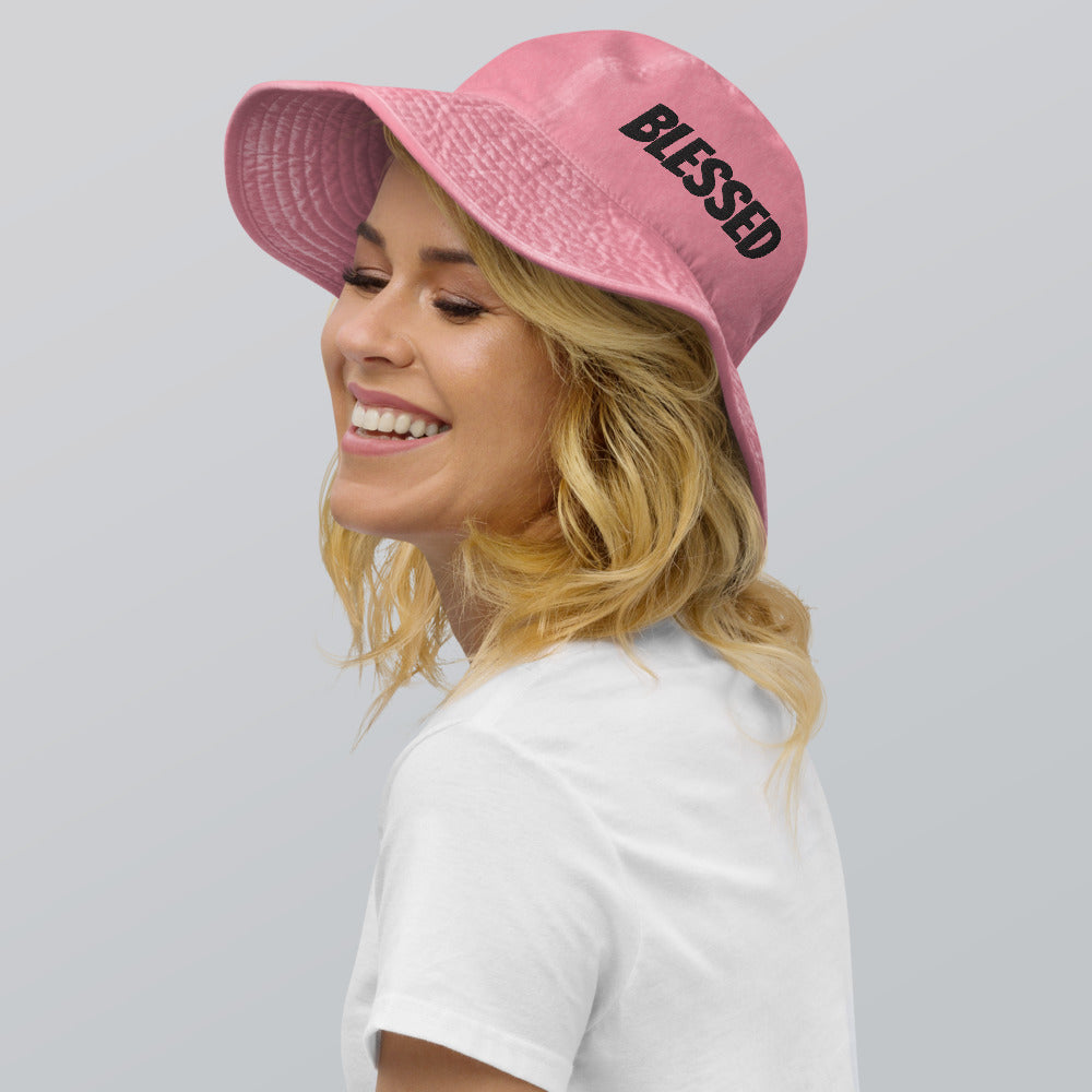 Women Blessed Wide Brim Bucket Hats